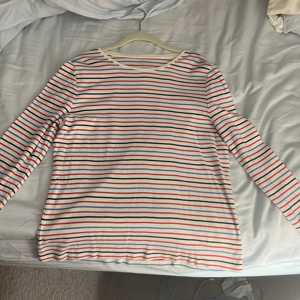 Striped Talbots Long Sleeve Tee